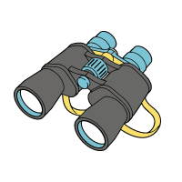 双眼鏡のイラスト