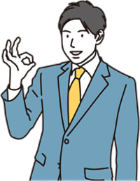 OKポーズの男性